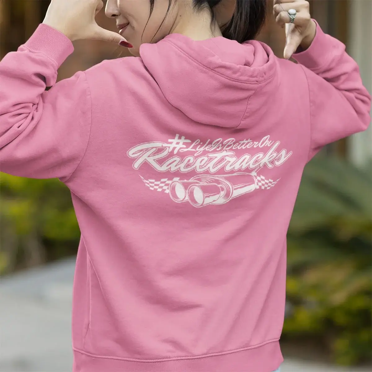 Exklusiv - Damen Hoodie DoubleVibes #LifeIsBetterOnRacetracks 5 Exklusiv - Damen Hoodie DoubleVibes #LifeIsBetterOnRacetracks – Bild 5