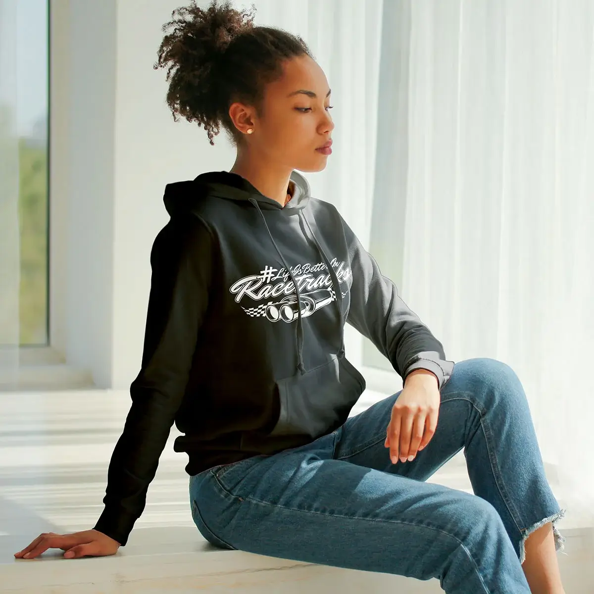 Exklusiv - Damen Hoodie DoubleVibes #LifeIsBetterOnRacetracks 3 Exklusiv - Damen Hoodie DoubleVibes #LifeIsBetterOnRacetracks – Bild 3