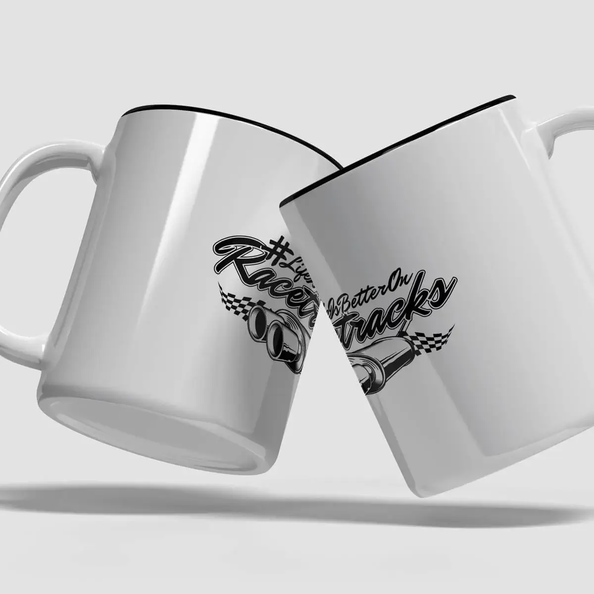 Ceramic mug LIFE IS BETTER ON RACETRACKS