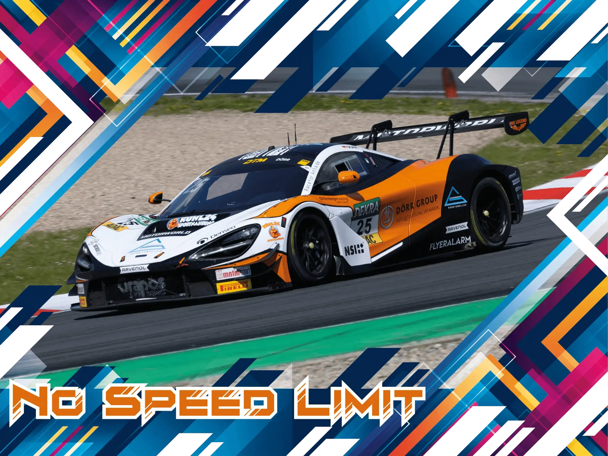 McLaren 720S GT3 Evo Herren T-Shirt #25 4 McLaren 720S GT3 Evo Herren T-Shirt