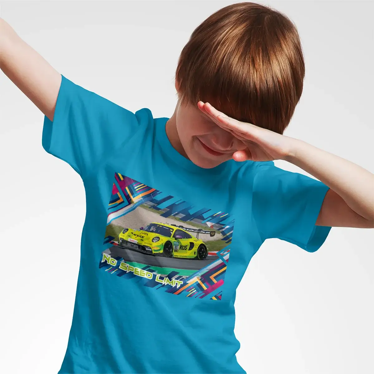 Porsche 911 GT3 R Kinder T-Shirt #91 3 Porsche 911 GT3 R Kinder T-Shirt #91 – Bild 3