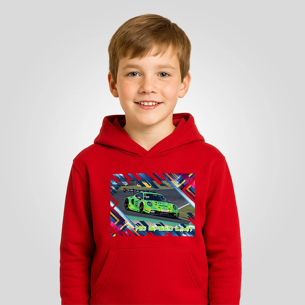 Siegreicher Porsche 911 GT3 R Hoodie für Kids & Teens – #90 | Victory Edition 4 Siegreicher Porsche 911 GT3 R Hoodie für Kids & Teens – #90 | Victory Edition - Image 4